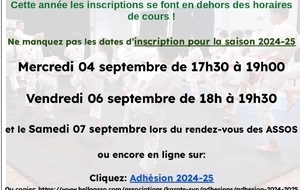 Dates d'inscription 